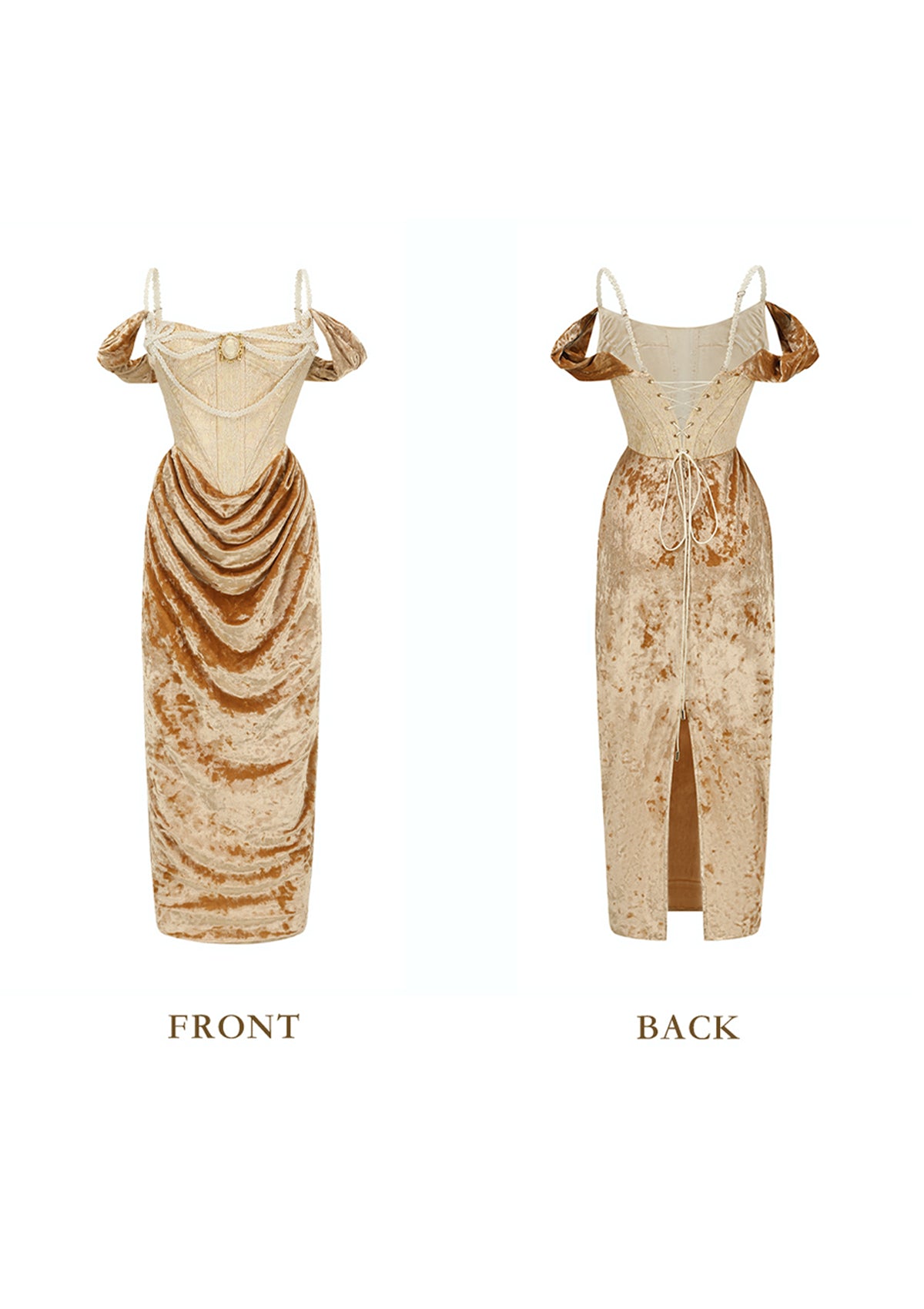 green emerald velvet dress Medusa Dress Yellow main image 0