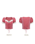 Cottage Girl Diary Red Top