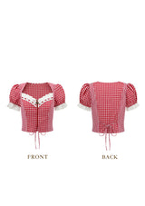 Cottage Girl Diary Red Top