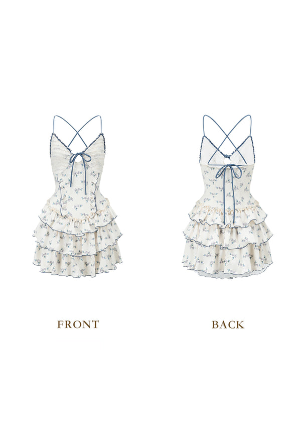 Blue Cherry Blossom Dress