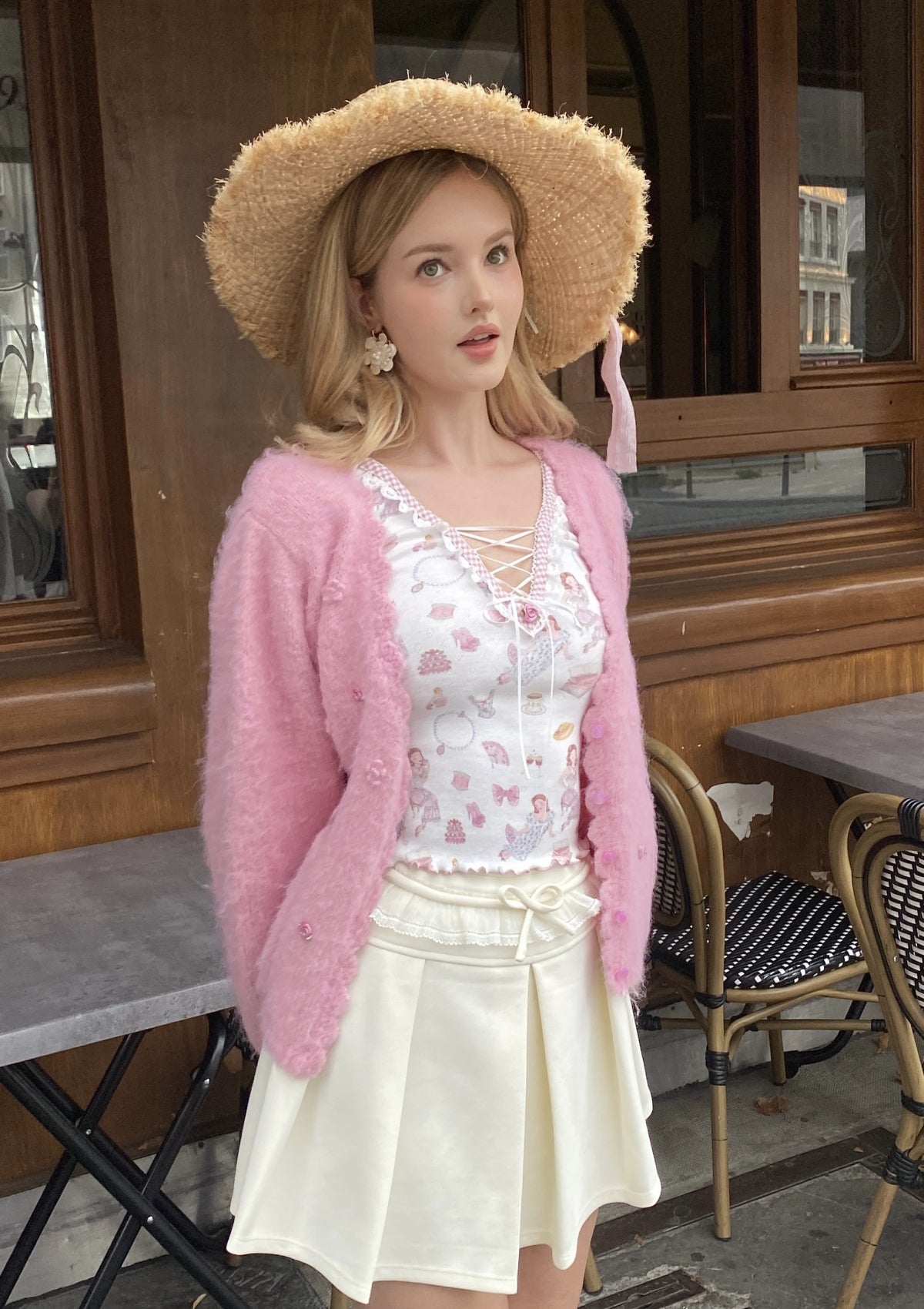 Girl's Notebook Knit Top