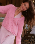 Pink Acacia Knit Cardigan