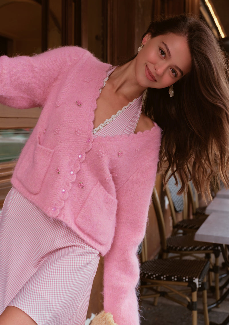 Pink Acacia Knit Cardigan