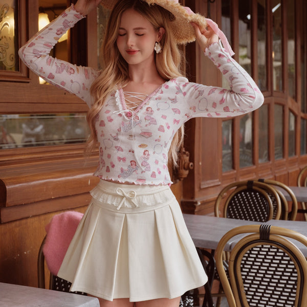 Girl's Notebook Knit Top