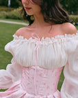 Korsettkleid mit Rosenbewegung