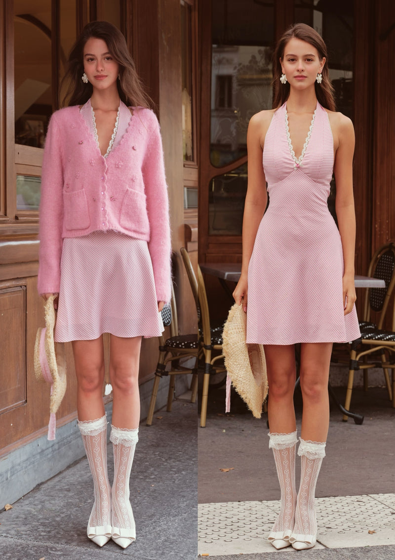 Pink Grid Diary Dress