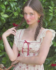 Lacemade elegant ruffle hem floral dress - romantic birthday or garden party look
