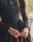 Rose Cape Dress - Raven
