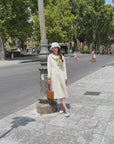 Sunlit Daisy Wool Coat (white)