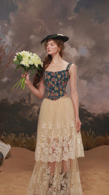 Azure Flower Fair Corset
