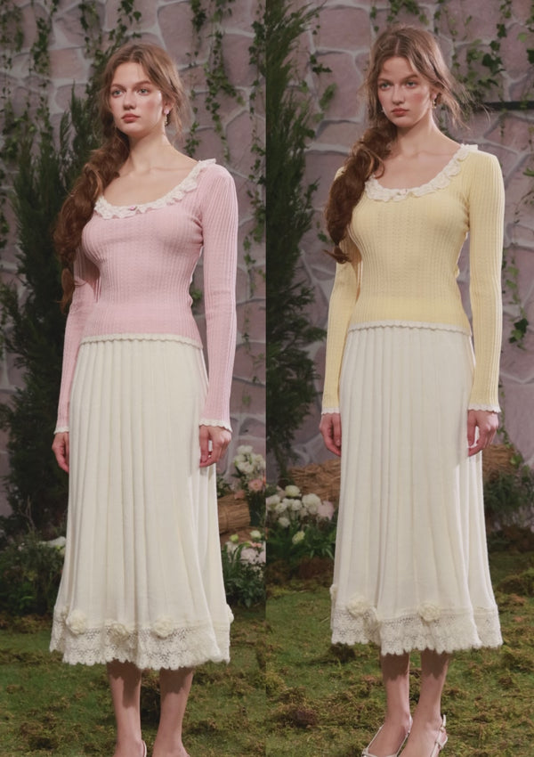 Berry Yogurt Knit Skirt