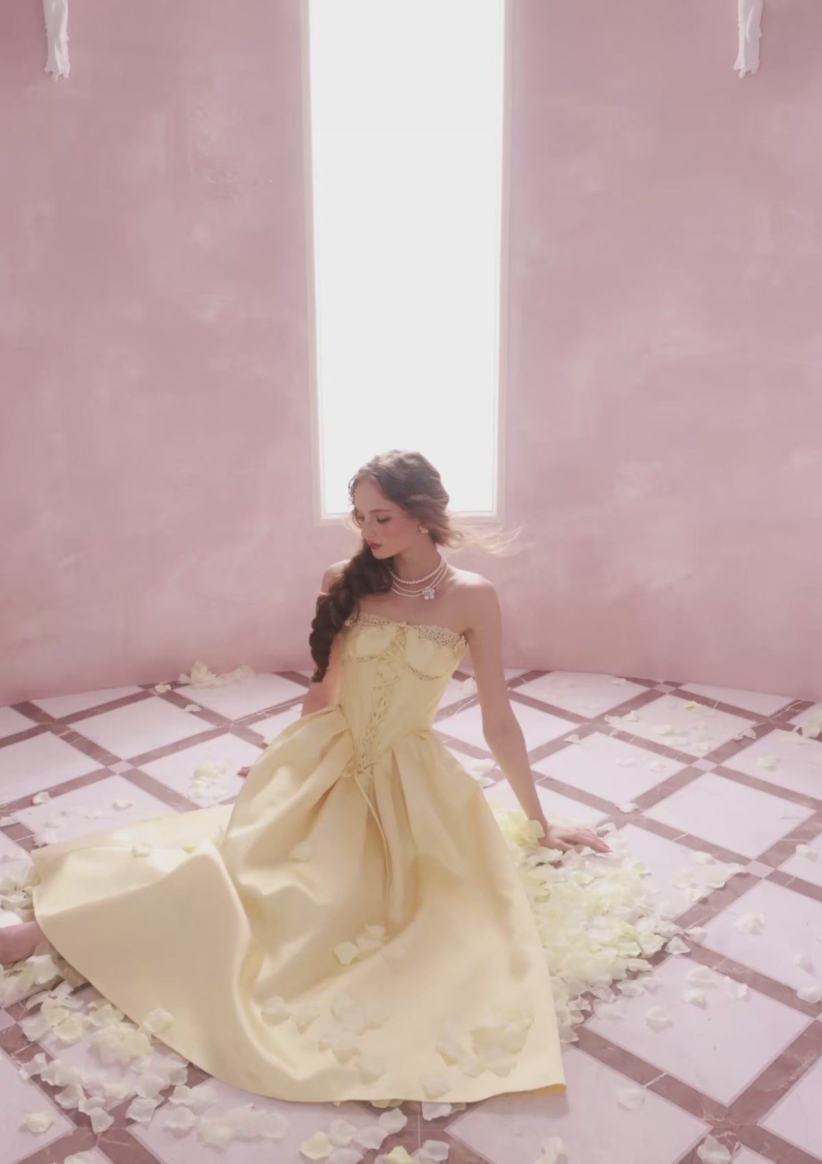 Lacemade champagne gold satin dress - Elegant princesscore style