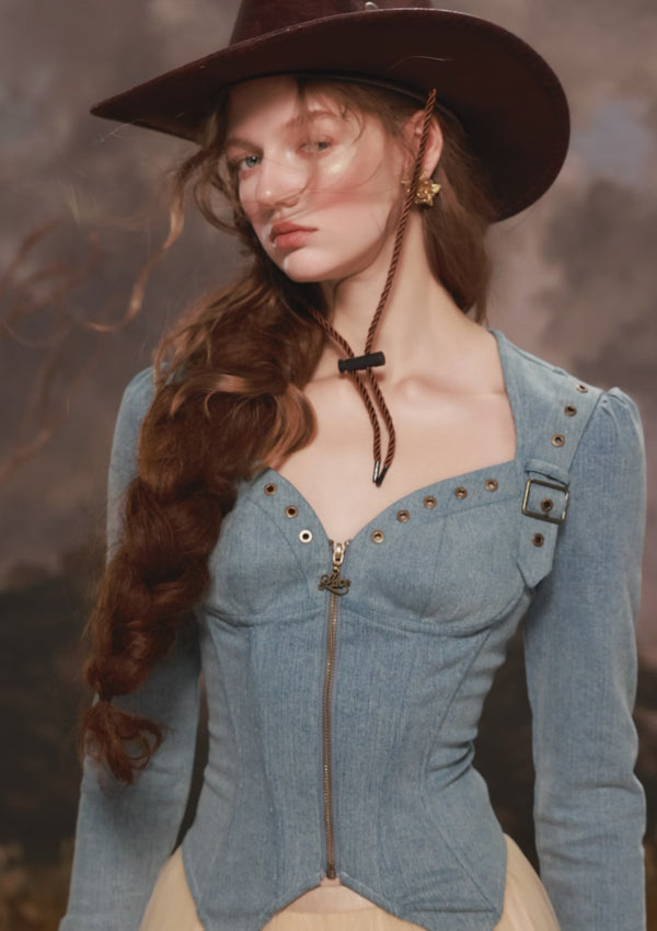 Denim Knight Corset