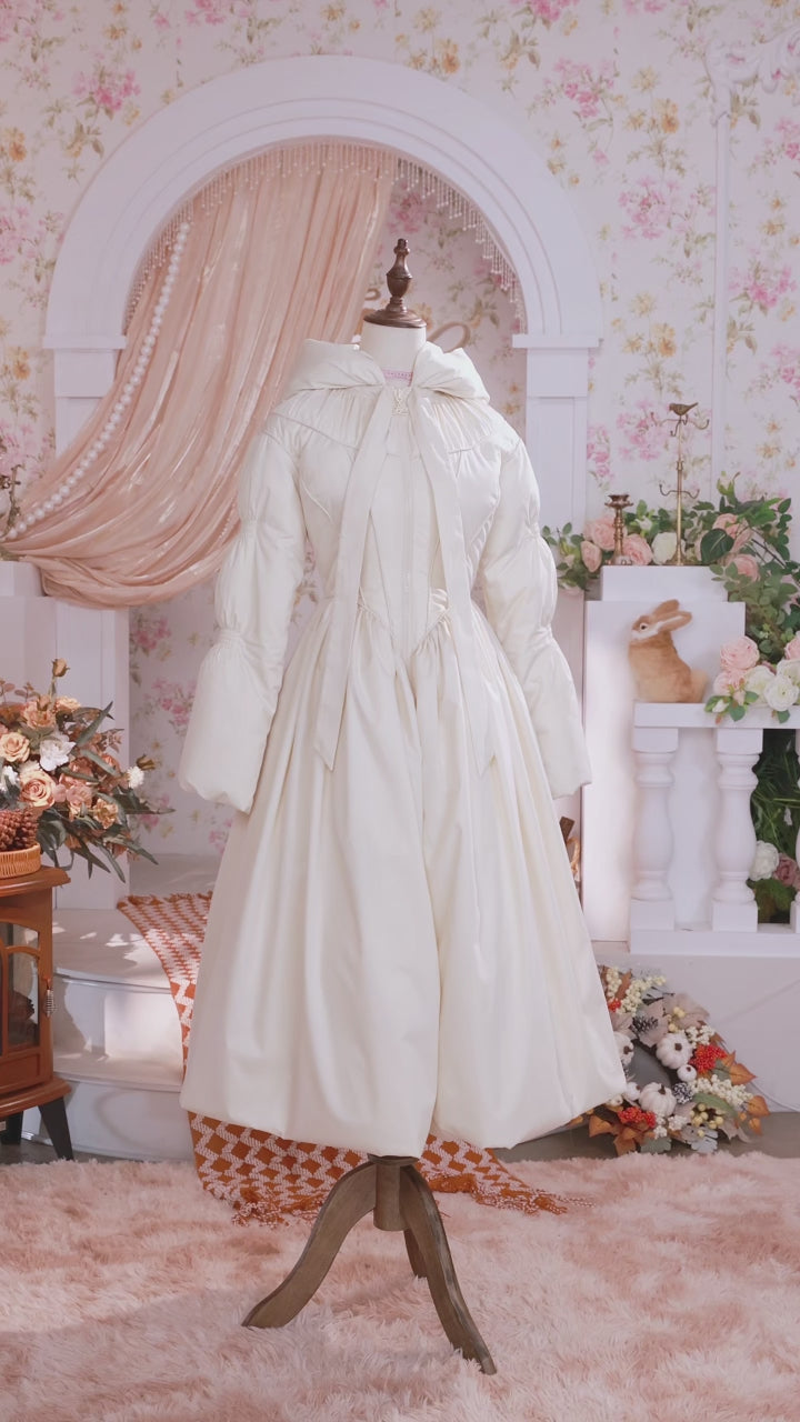 Black&White Warrior Down Coat (White)