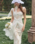 White Begonia Corset Dress