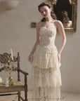 Lacemade "Waltz In The Moonlight" White Lace Mini Dress and Maxi Skirt Layering Style