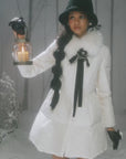 Snow White Rose Puffer Down Jacket