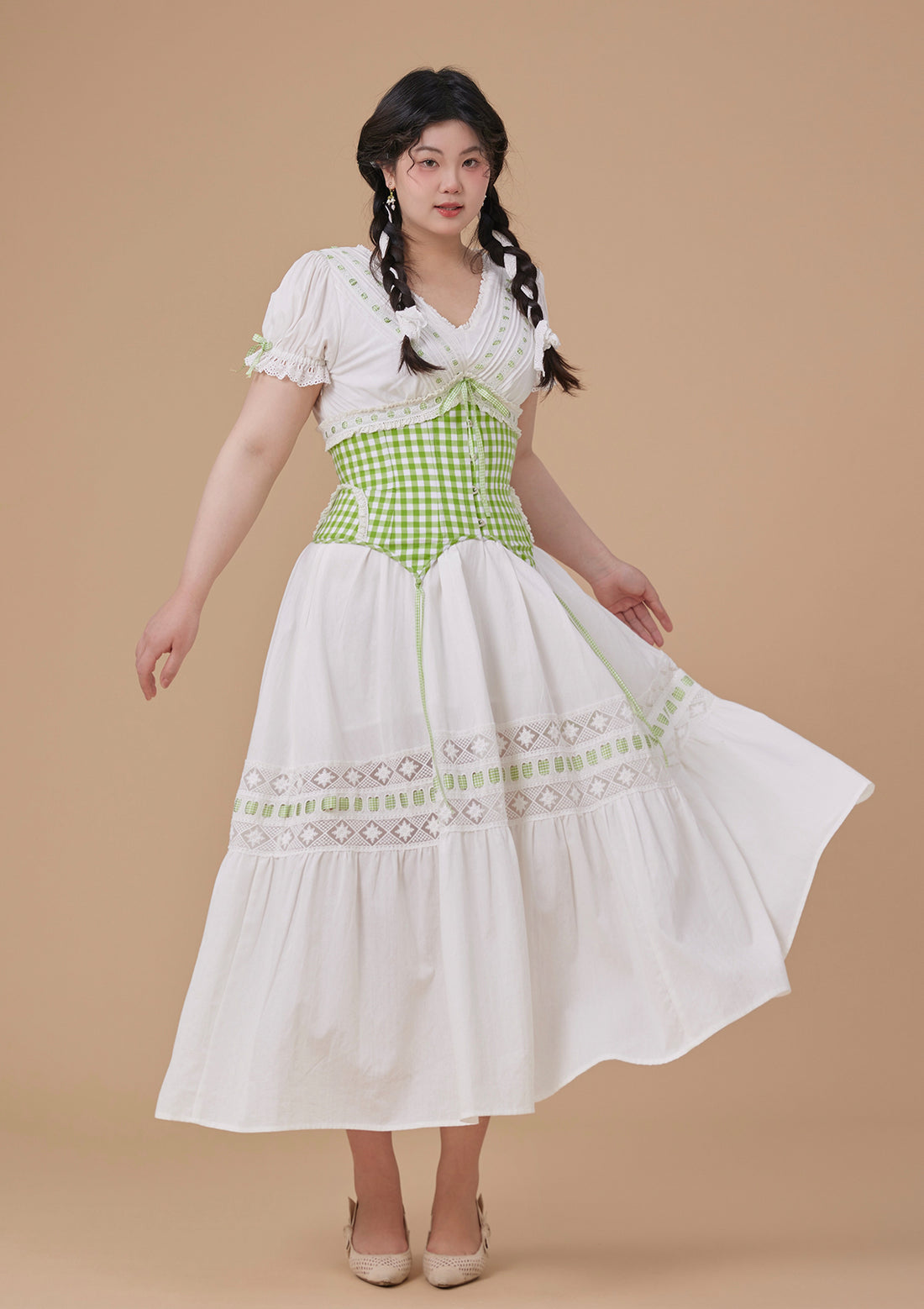 Curve &amp; Plus Green Apple Paradise Corset