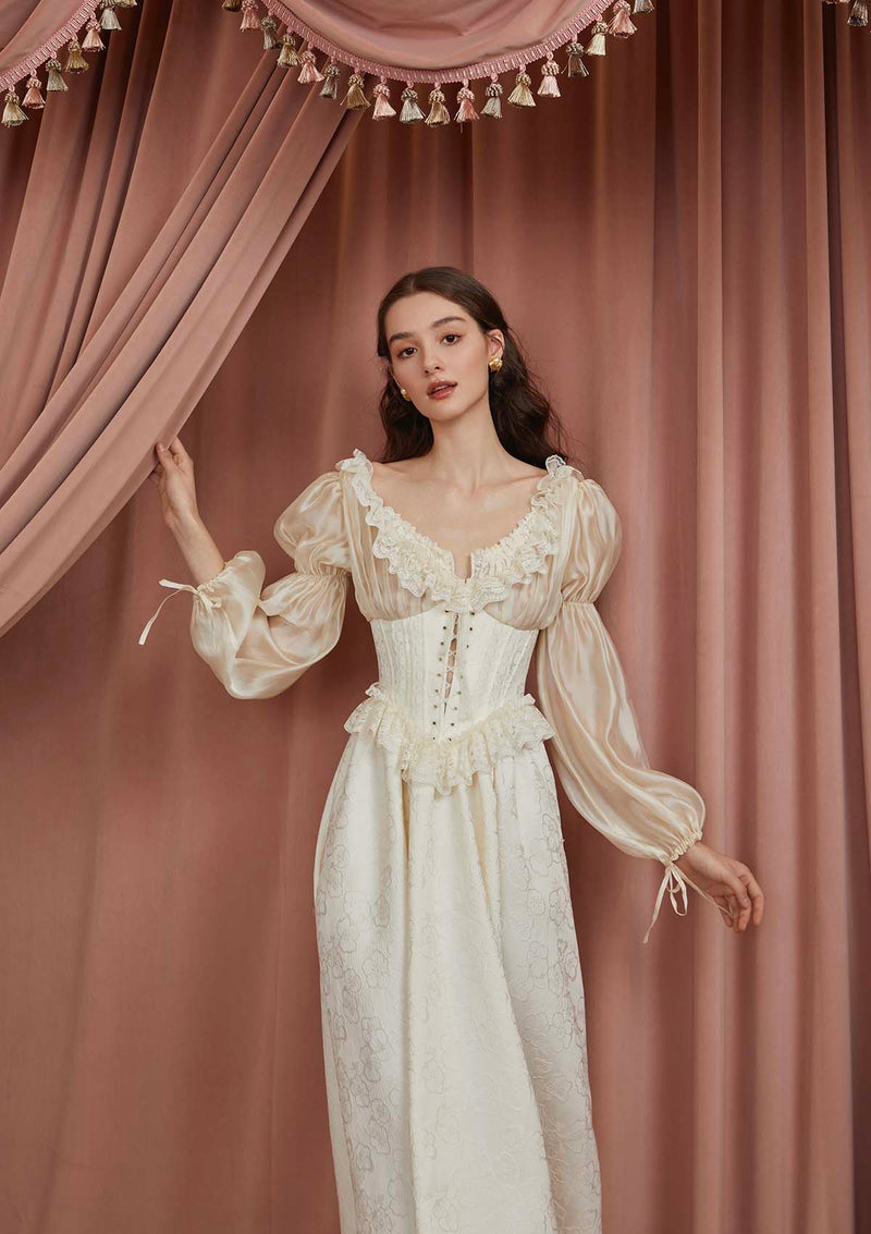 専門店の安心の1ヶ月保証付 louren lace cocoon dressワンピース