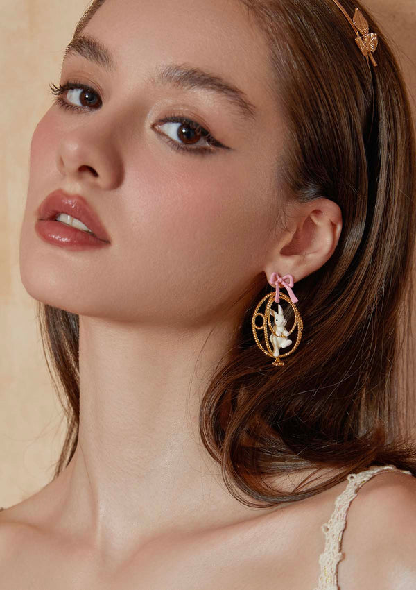 Pumpkin Bunny Ear Stud