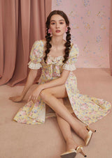 Lemon Rose Corset Dress