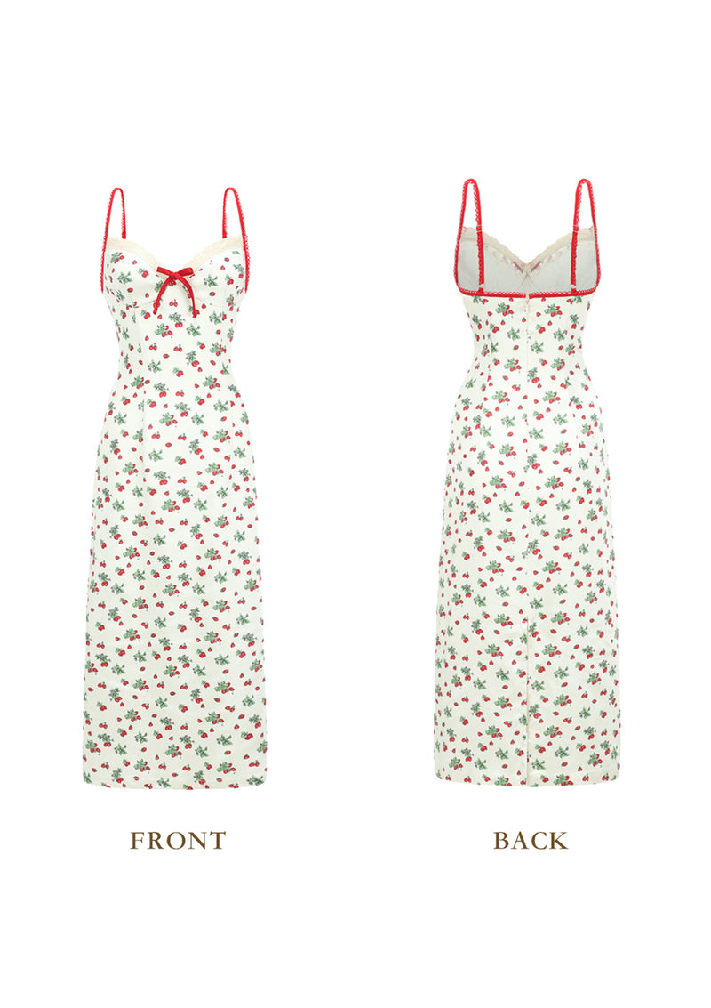 strawberry slip dress SHEIN Cute & Sexy Comfortable Heart Dress, Suitable For Loungewear summer events Silk Slipdress - Strawberry |