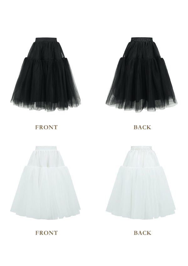 White/Black Peacock Skirt