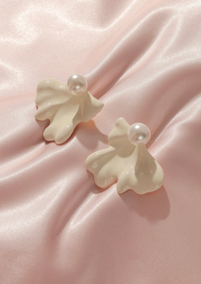 Pearl Shell Vintage Stud & Clip