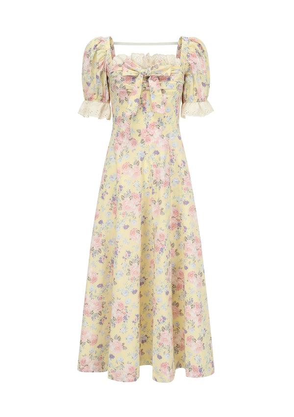 Lemon Rose Corset Dress