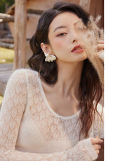Pearl Shell Vintage Stud & Clip