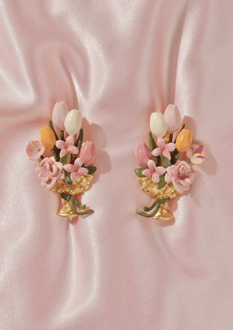 Miss Basket Vintage Stud & Clip