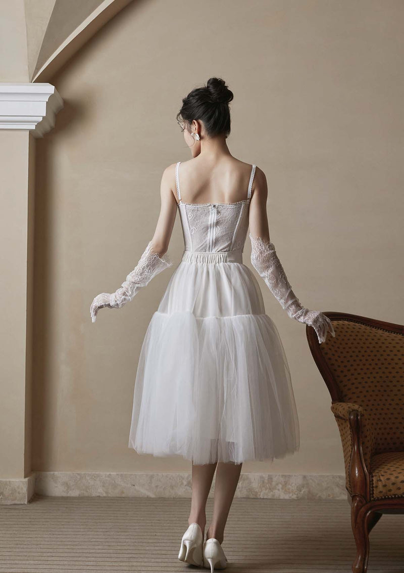 White/Black Peacock Skirt