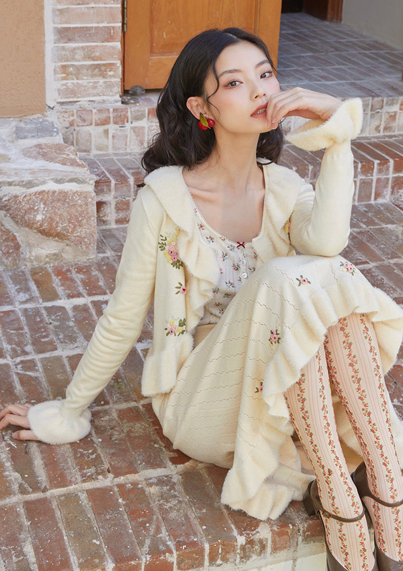 Snow Rose Cardigan - LaceMade